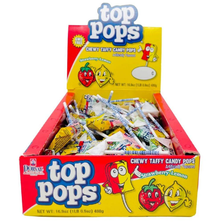 Top Pops - Chewy Taffy Strawberry Lemon