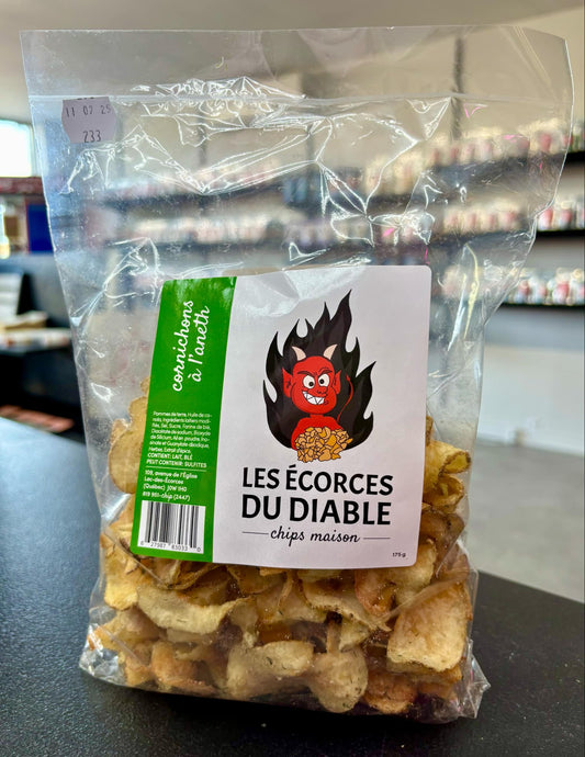 Chips maison - Cornichons à l'aneth Les Écorces du Diable