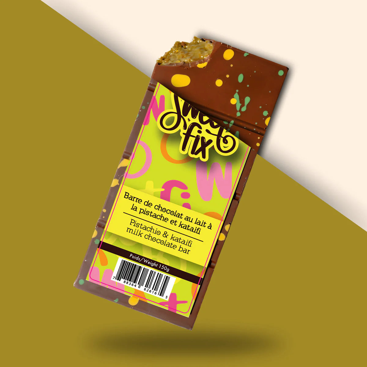 Chocolat Dubaï - Pistache & chocolat au lait - SWEETFIX Sweetfix