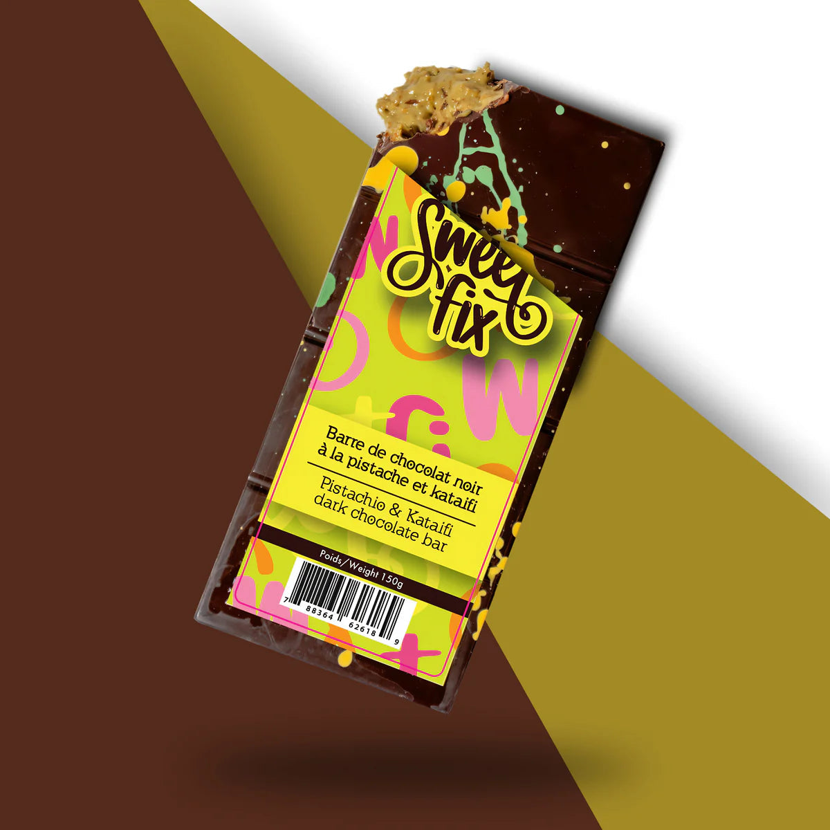 Chocolat Dubaï - Pistache & chocolat noir - SWEETFIX Sweetfix