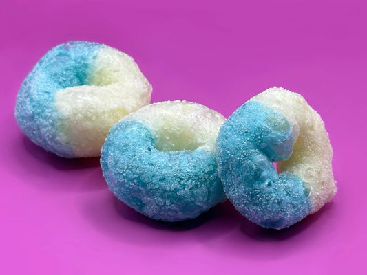 Anneaux à la framboise bleue Lyophilisés Ô-en-sucre