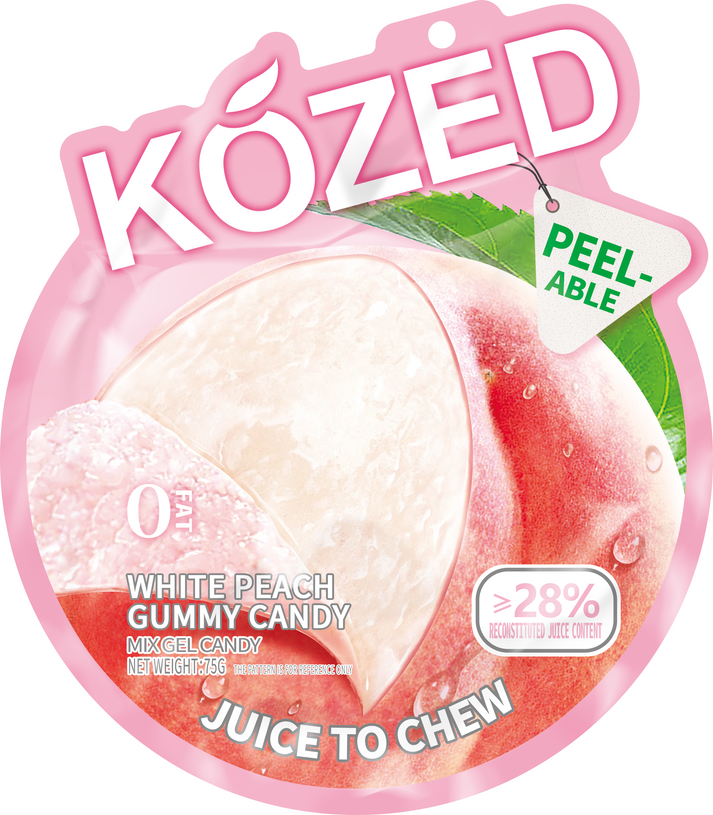 Kozed Peelable 3D Gummy Candy - Pêche blanche Kozed