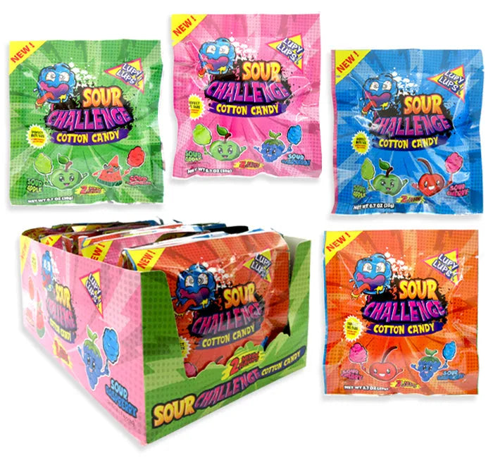 Lupy Lups - Cotton Candy Sour Challenge (Mexique) Lupy Lups