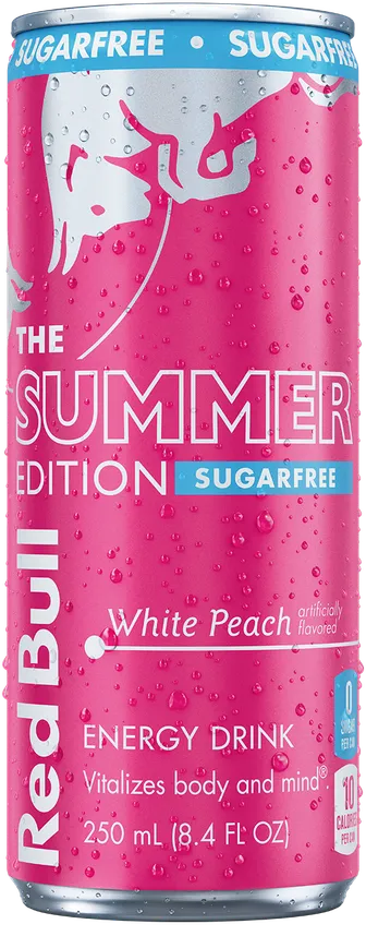 Red Bull - White Peach (Sans Sucre & Grand format) Red Bull