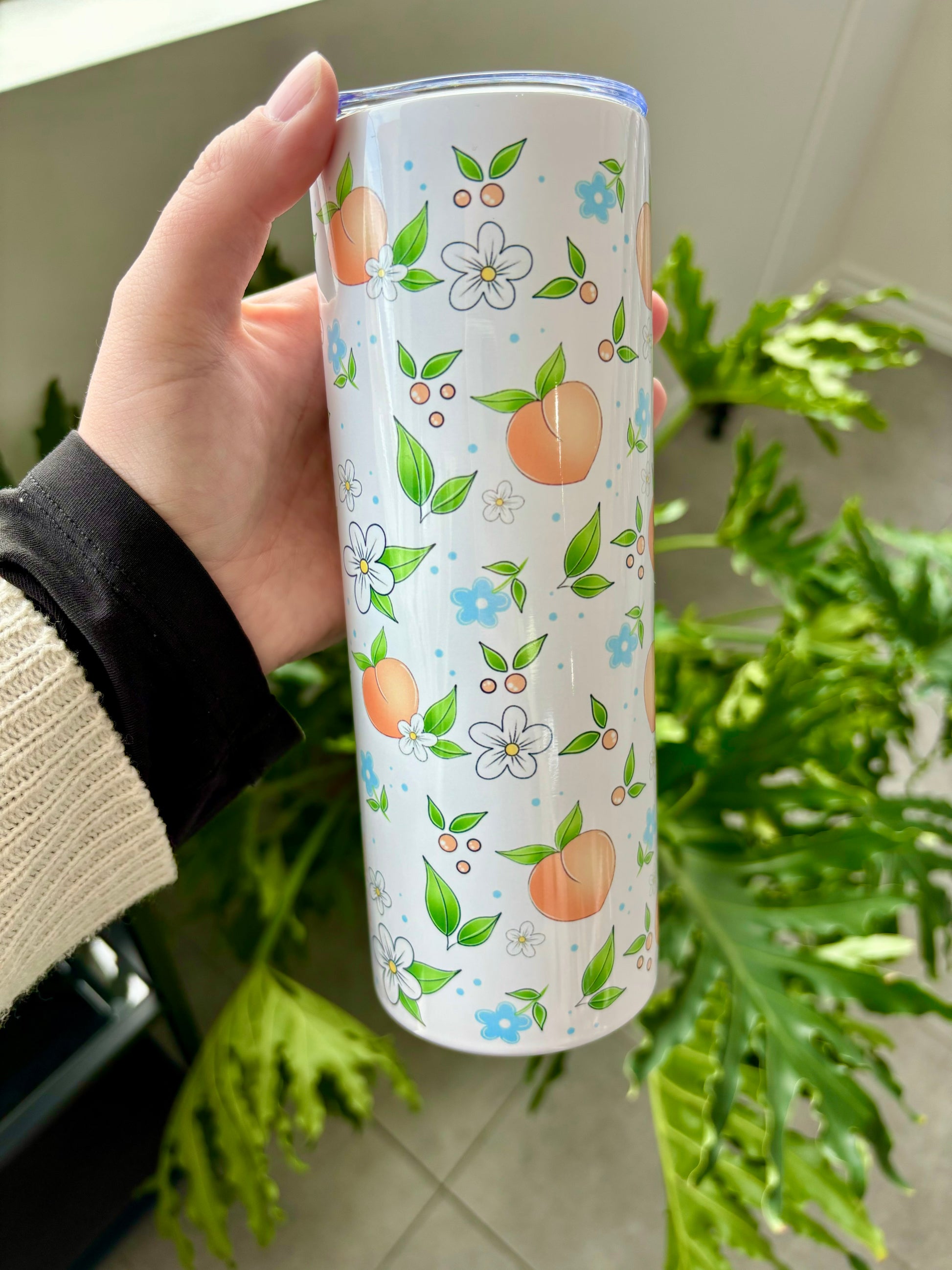 Tumbler - Pêches Pastel & Paillettes