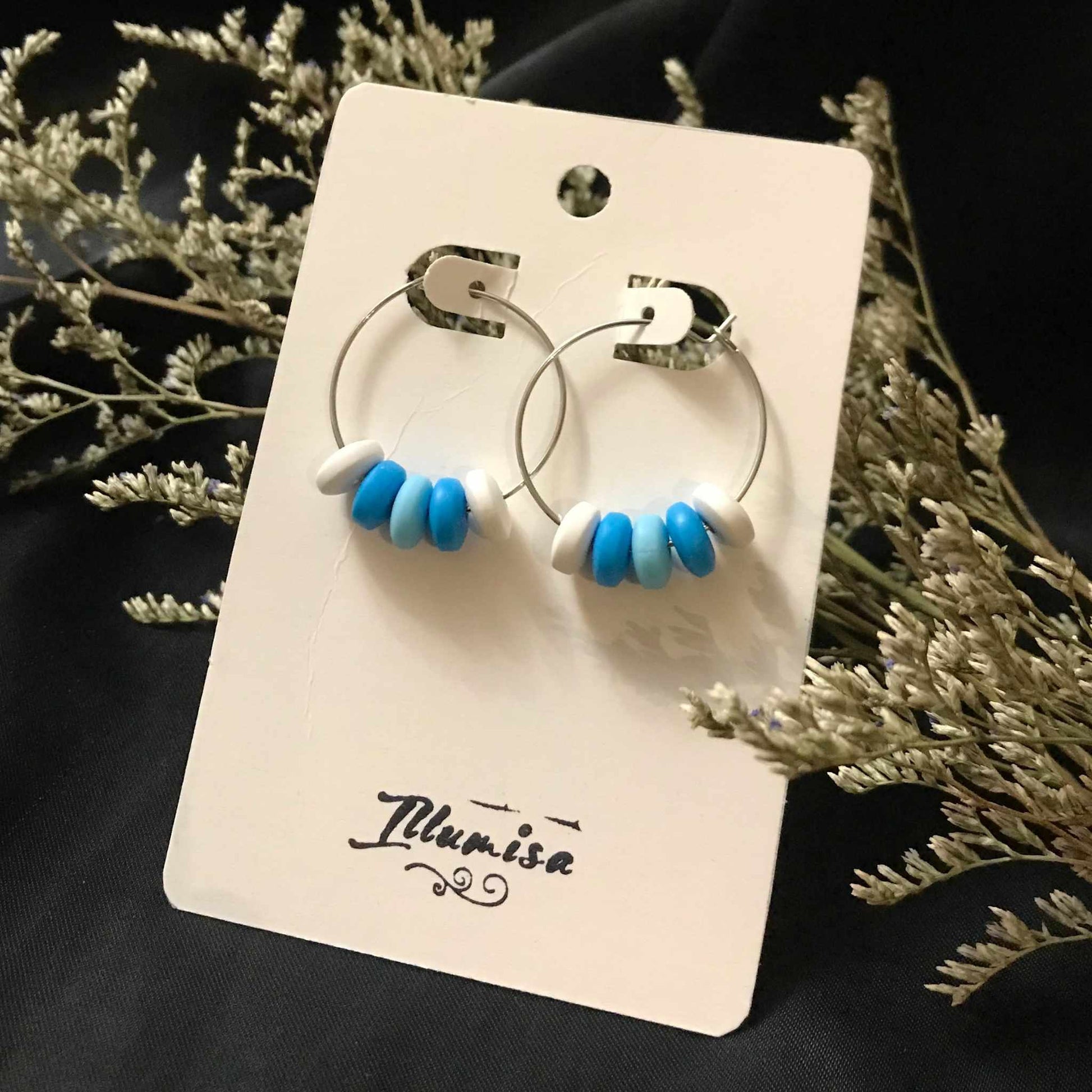 Boucles d'oreilles - Framboises bleues Créations Illumisa