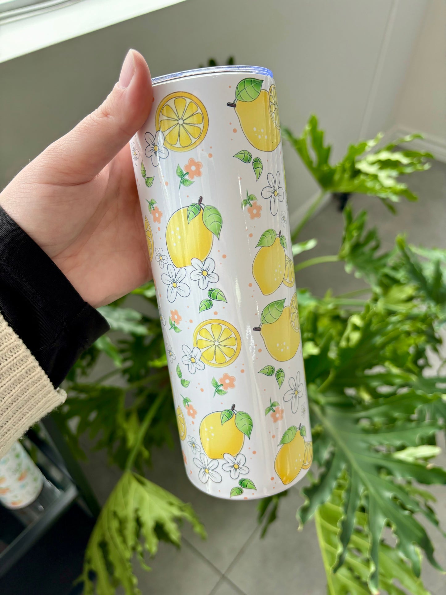 Tumbler -  Citron Pastel & Paillettes