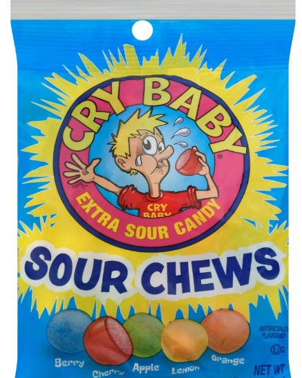 Cry Baby Sour Chews La boîte à snack