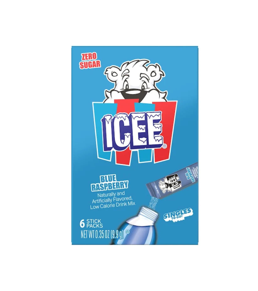 Icee - Poudre pour eau à la framboise bleue