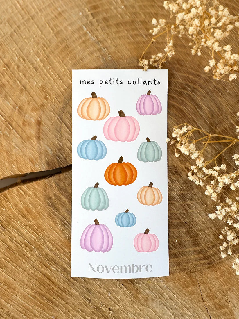 Mes petits collants édition Citrouilles Pastels Novembre Boutique