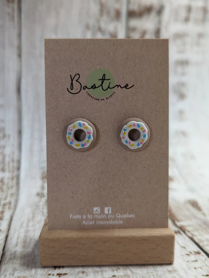 Boucles d'oreilles - Beignes Bastine