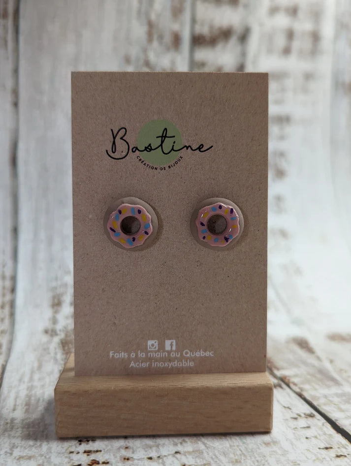 Boucles d'oreilles - Beignes Bastine