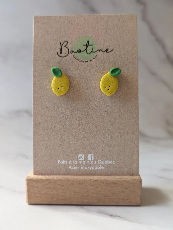 Boucles d'oreilles - Citron Bastine