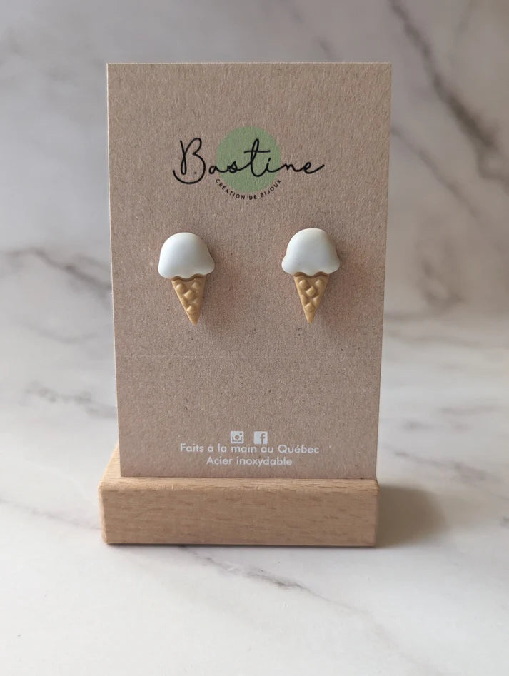 Boucles d'oreilles - Crème glacée Bastine