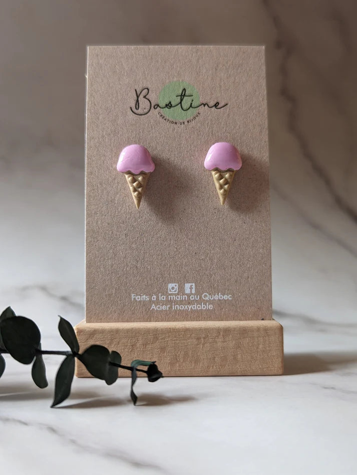 Boucles d'oreilles - Crème glacée Bastine