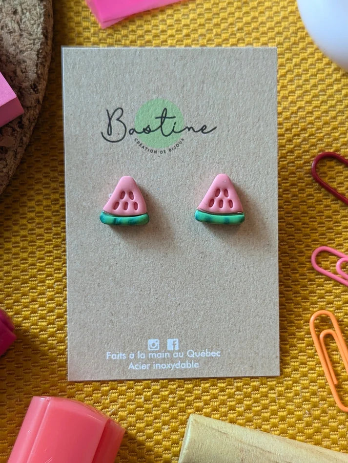 Boucles d'oreilles - Melon d'eau Bastine