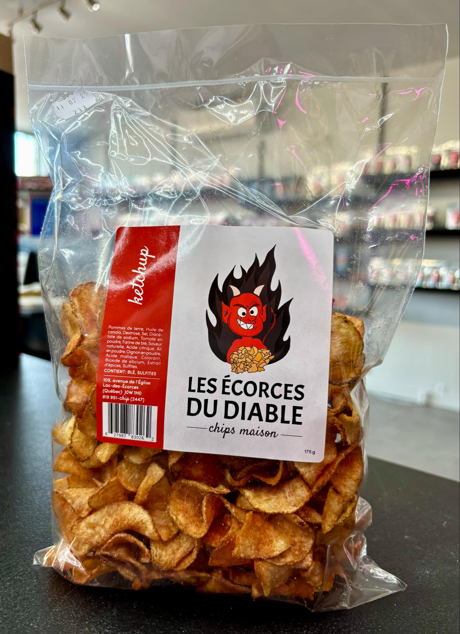 Chips maison - Ketchup Les Écorces du Diable