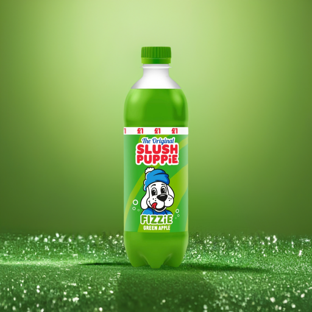 Boisson soda Slush Puppie pomme verte (RARE) UK Slush Puppie