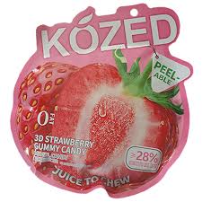 Kozed Peelable 3D Gummy Candy - Fraise Kozed