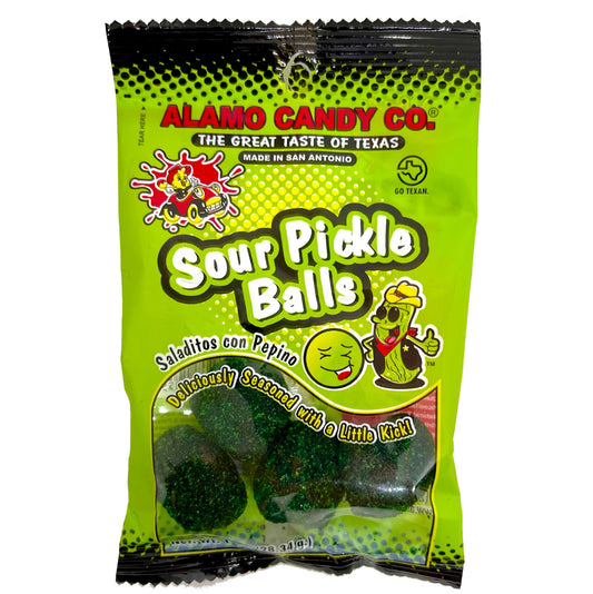 Alamo Candy - Sour Pickle Balls (Texas) Alamo Candy